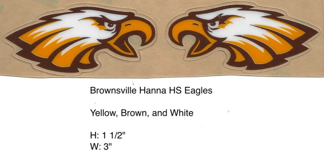 Brownsville Hanna Eagles brown, yellow,white